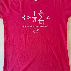 Hot Pink Graphic Tee NASA Be Greater Than Average